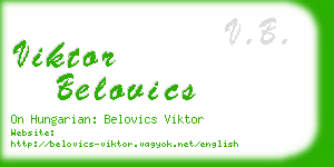 viktor belovics business card